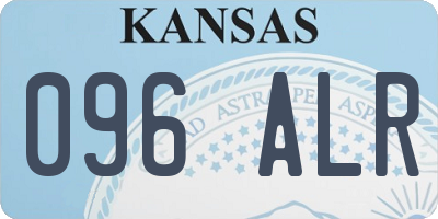 KS license plate 096ALR