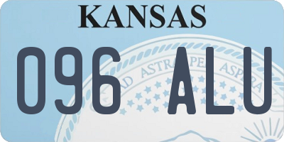 KS license plate 096ALU