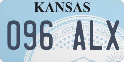 KS license plate 096ALX