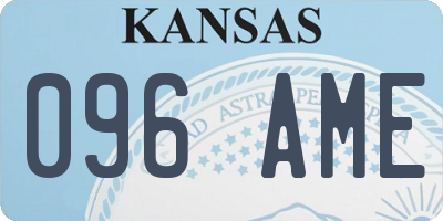 KS license plate 096AME