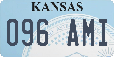 KS license plate 096AMI