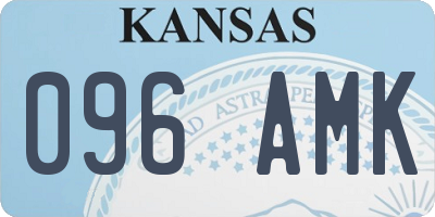 KS license plate 096AMK