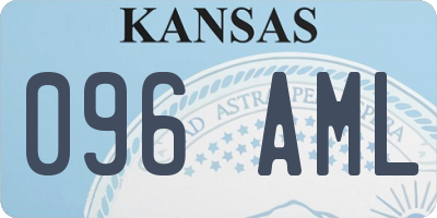KS license plate 096AML