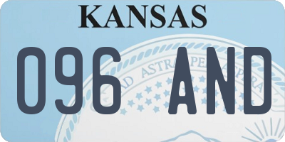 KS license plate 096AND