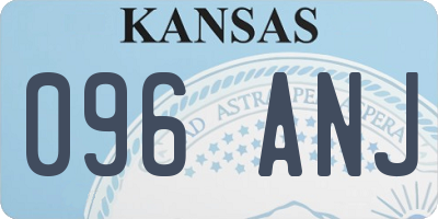 KS license plate 096ANJ
