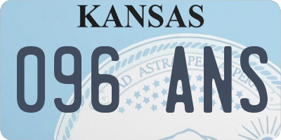 KS license plate 096ANS