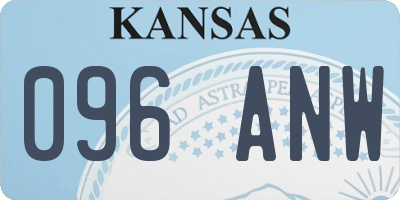 KS license plate 096ANW