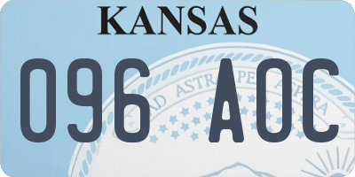 KS license plate 096AOC