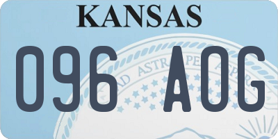 KS license plate 096AOG