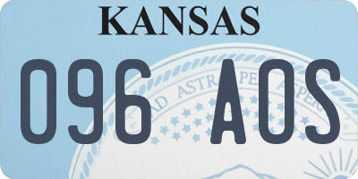 KS license plate 096AOS