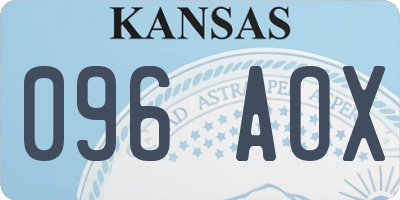 KS license plate 096AOX