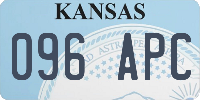 KS license plate 096APC