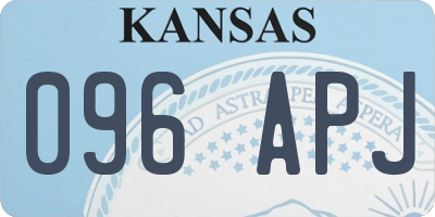 KS license plate 096APJ