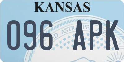 KS license plate 096APK
