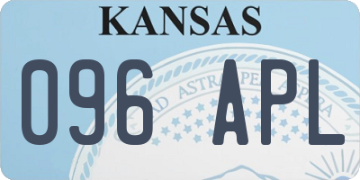 KS license plate 096APL