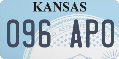 KS license plate 096APO