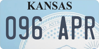 KS license plate 096APR