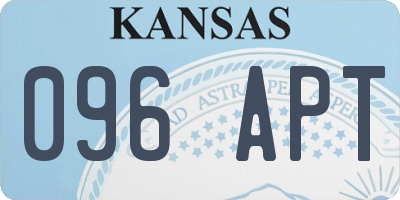 KS license plate 096APT