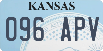KS license plate 096APV
