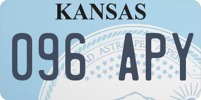 KS license plate 096APY