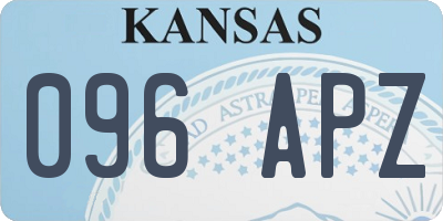 KS license plate 096APZ