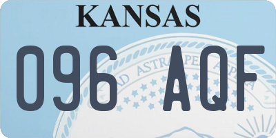 KS license plate 096AQF