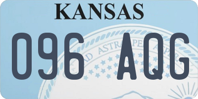 KS license plate 096AQG