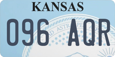 KS license plate 096AQR