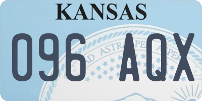 KS license plate 096AQX