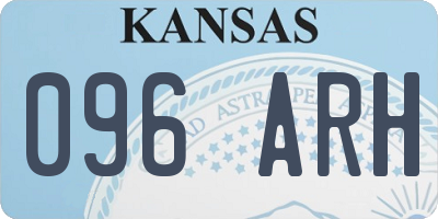 KS license plate 096ARH