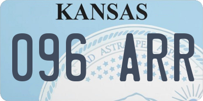 KS license plate 096ARR