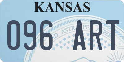KS license plate 096ART