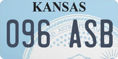 KS license plate 096ASB
