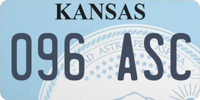 KS license plate 096ASC