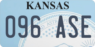 KS license plate 096ASE