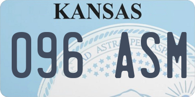KS license plate 096ASM
