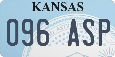 KS license plate 096ASP