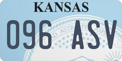 KS license plate 096ASV