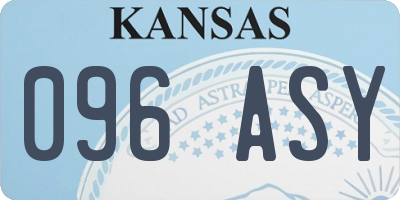 KS license plate 096ASY