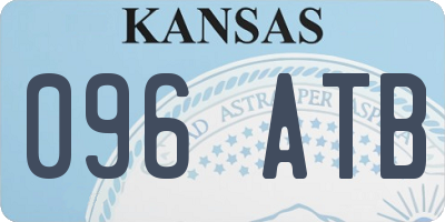 KS license plate 096ATB