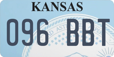 KS license plate 096BBT
