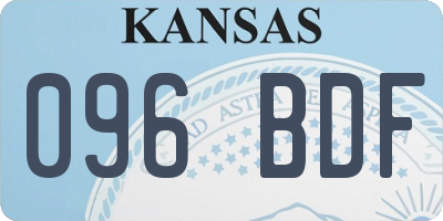 KS license plate 096BDF