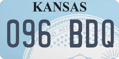 KS license plate 096BDQ