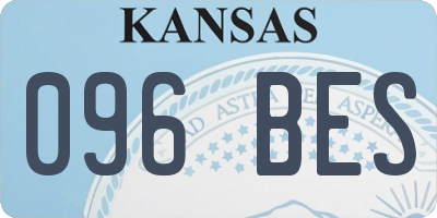 KS license plate 096BES