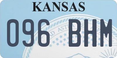 KS license plate 096BHM