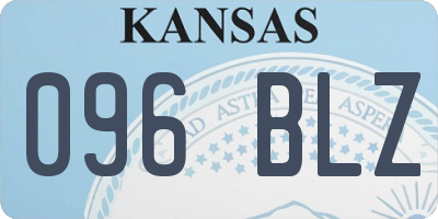 KS license plate 096BLZ