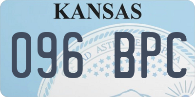 KS license plate 096BPC