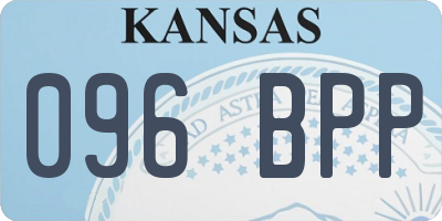 KS license plate 096BPP