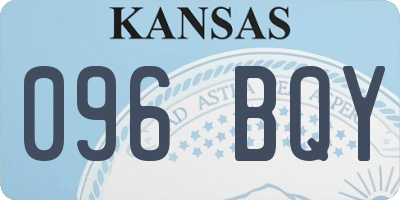 KS license plate 096BQY