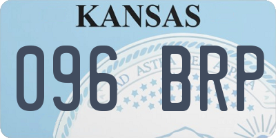 KS license plate 096BRP